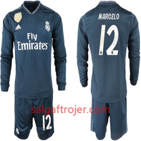 Real Madrid Fodboldtrøjer MARCELO 12 Børn Udebanesæt 2018/19 Langærmet